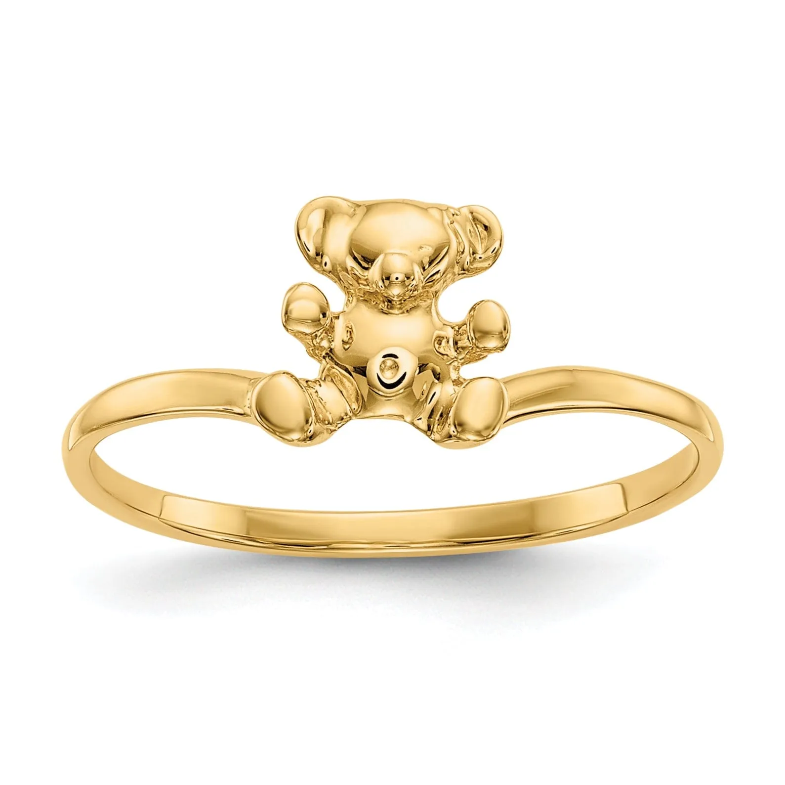 14k Yellow Gold Teddy Bear Children's Ring