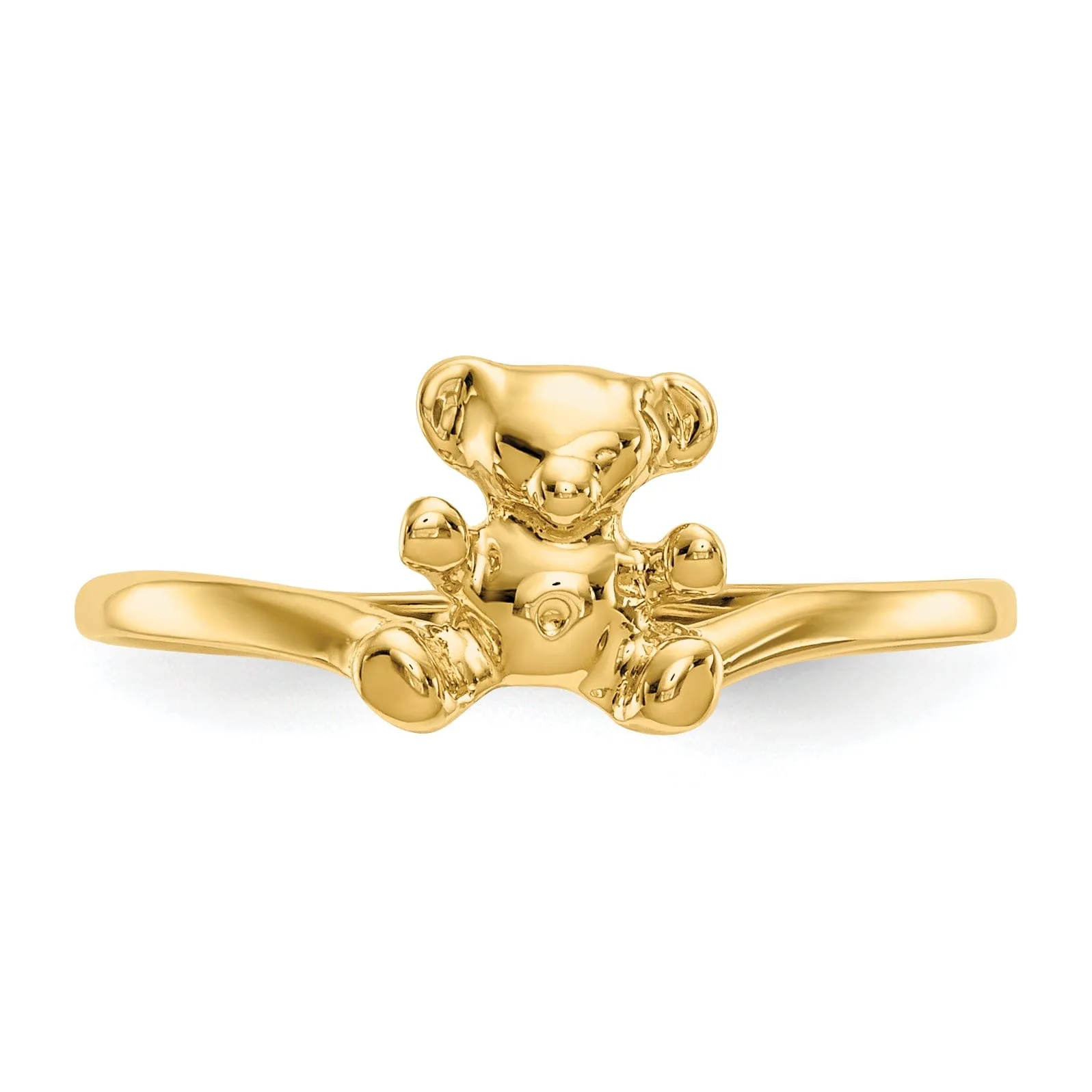 14k Yellow Gold Teddy Bear Children's Ring