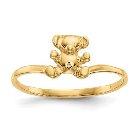 14k Yellow Gold Teddy Bear Children's Ring