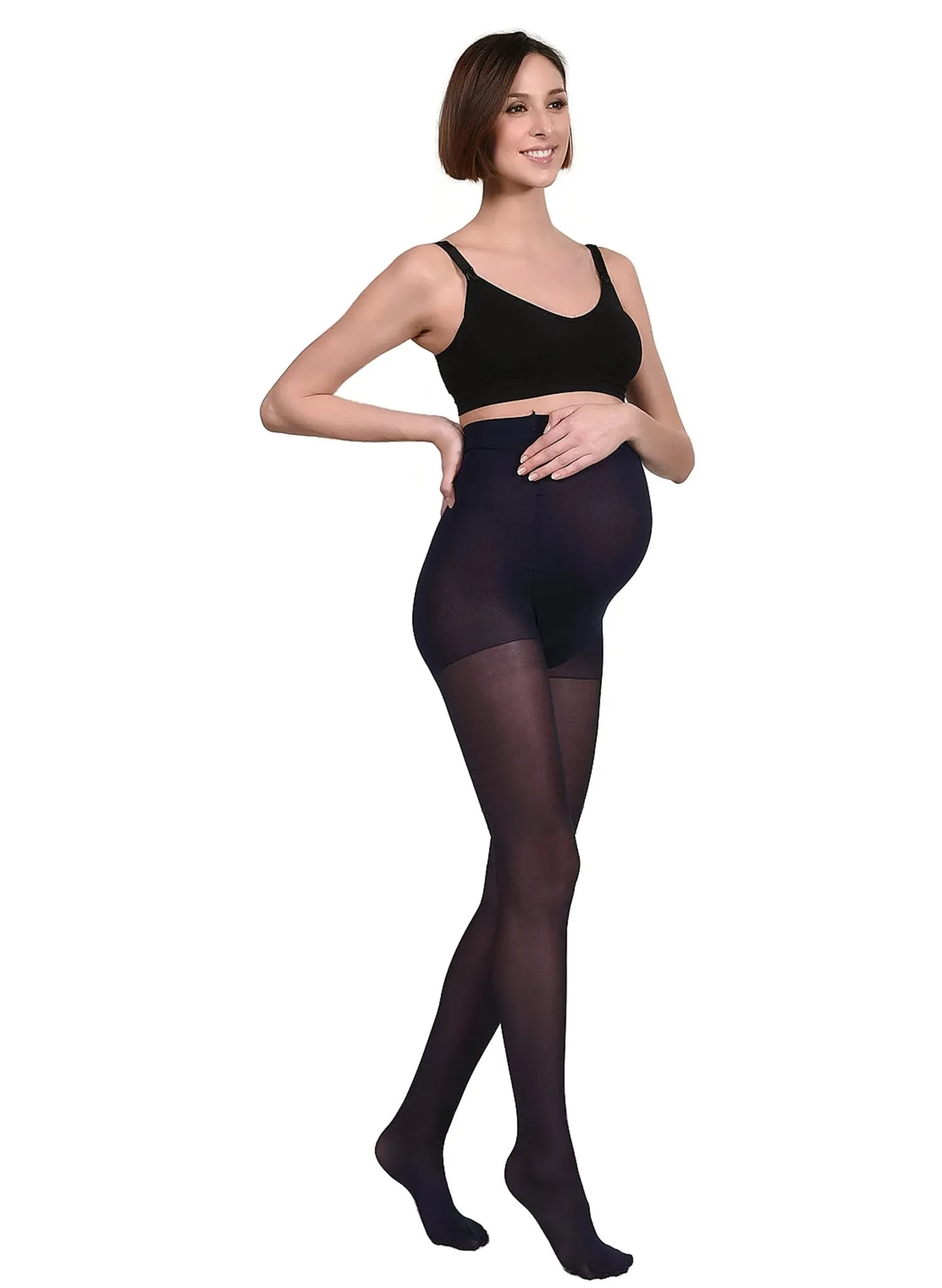 40Den Maternity Tights  - Blue