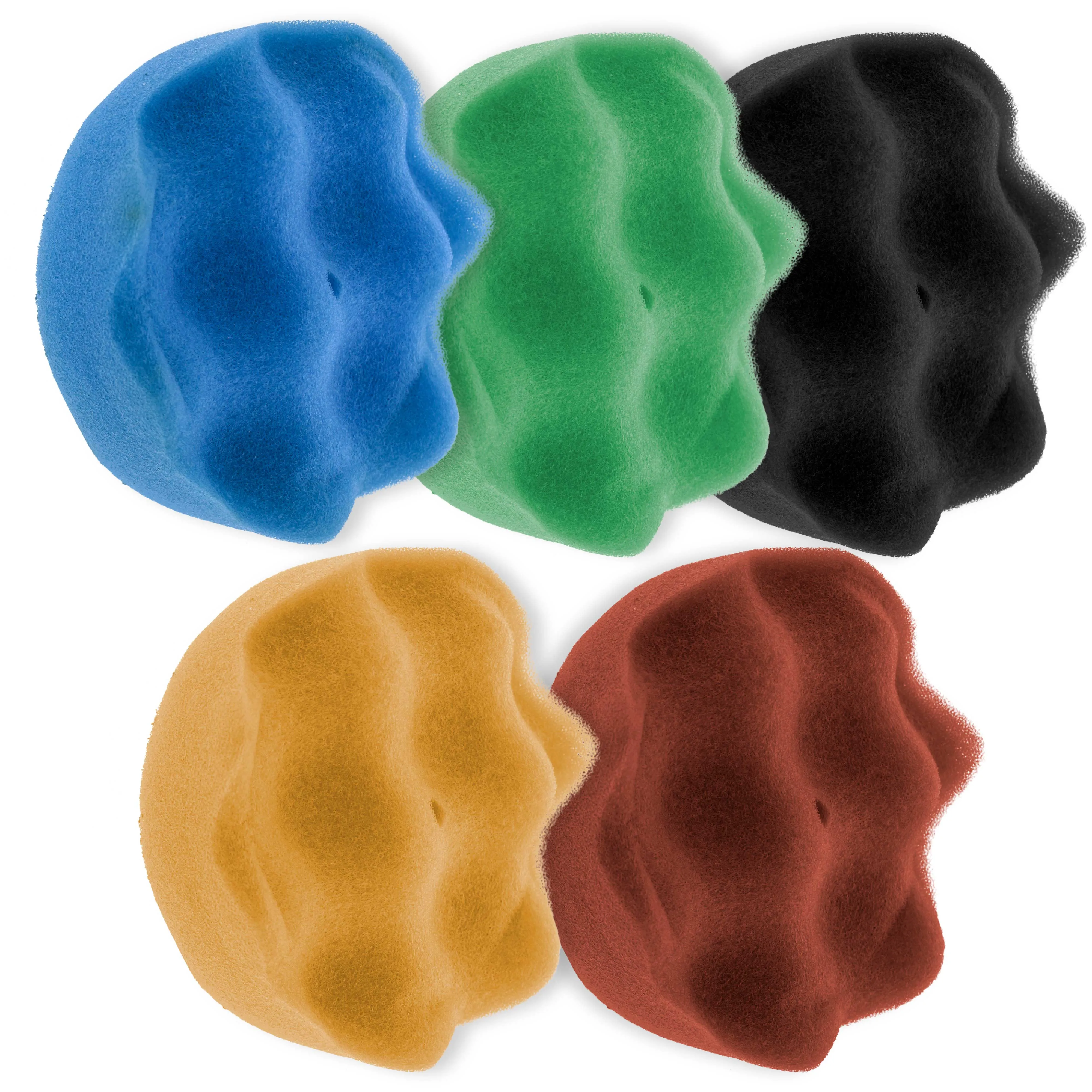 5 Pad Set of 3" Waffle Foam Buffing & Polishing Hook & Loop Grip Pads Kit