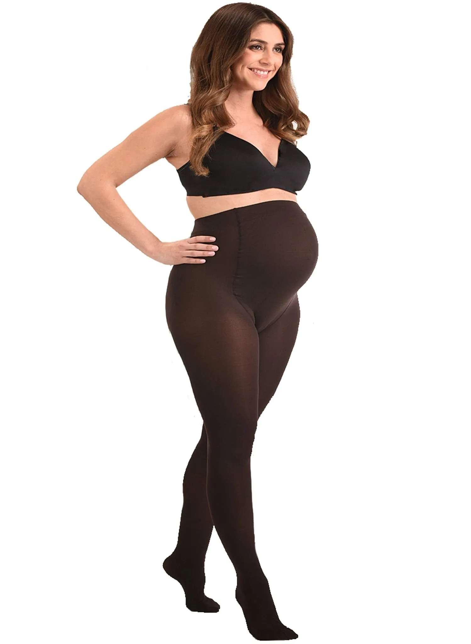 60Den Maternity Tights - Brown