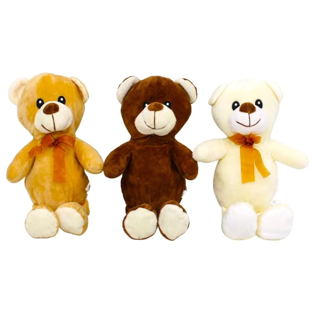 9" Plush Teddy Bear with Neck Bow (Dozen)