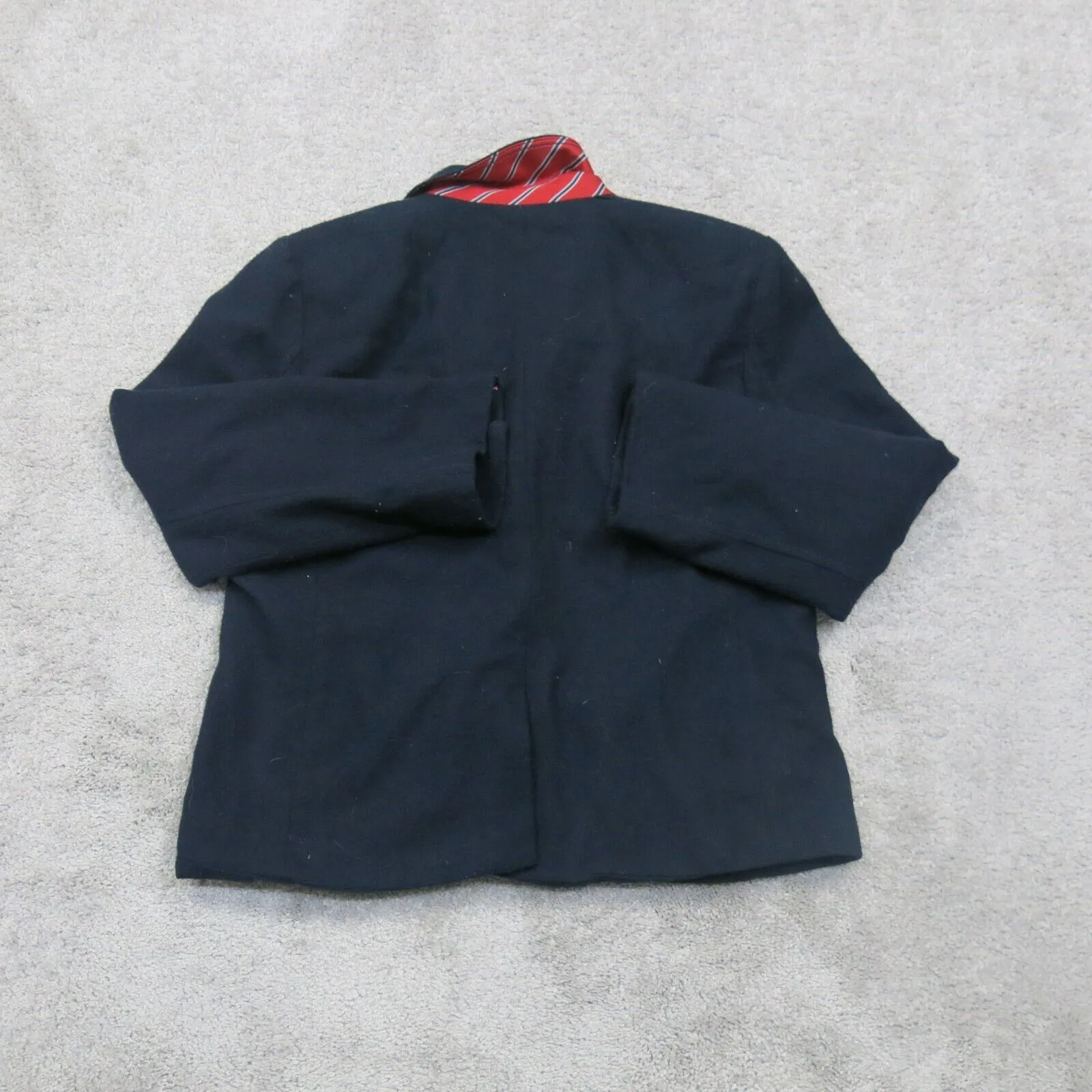 Abercrombie & Fitch Womens Blazer Coat Long Sleeves Pockets Navy Blue Size Large