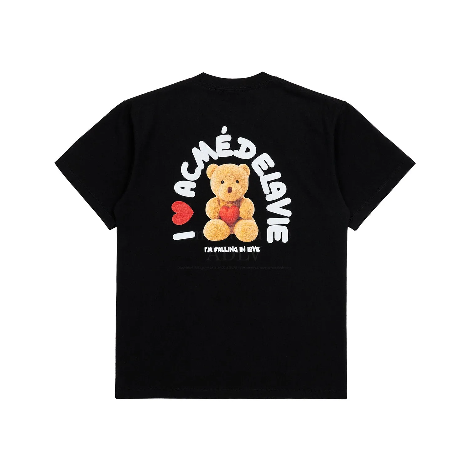 acmé de la vie (ADLV) I Love Teddy Bear Short Sleeve T-Shirt Black