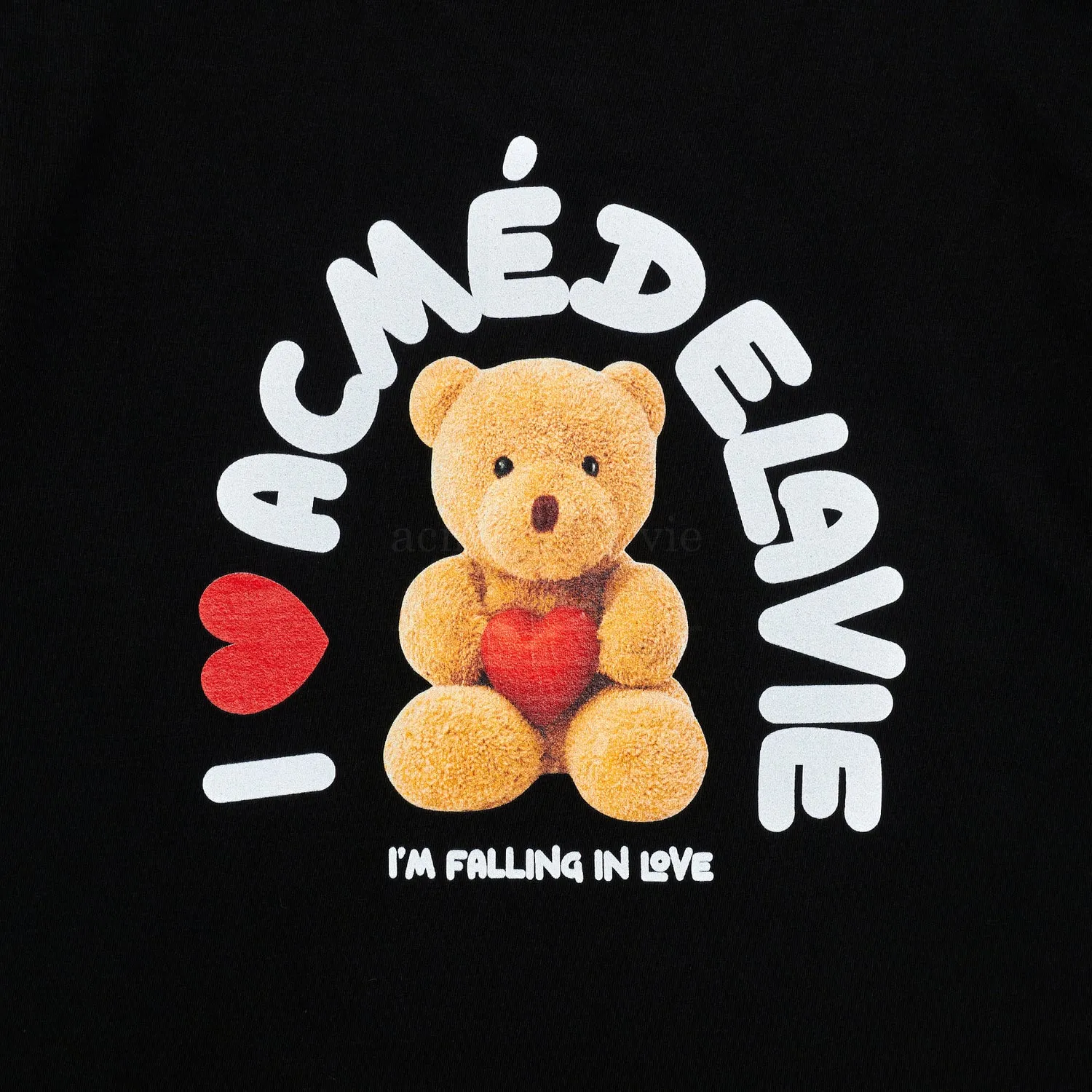 acmé de la vie (ADLV) I Love Teddy Bear Short Sleeve T-Shirt Black