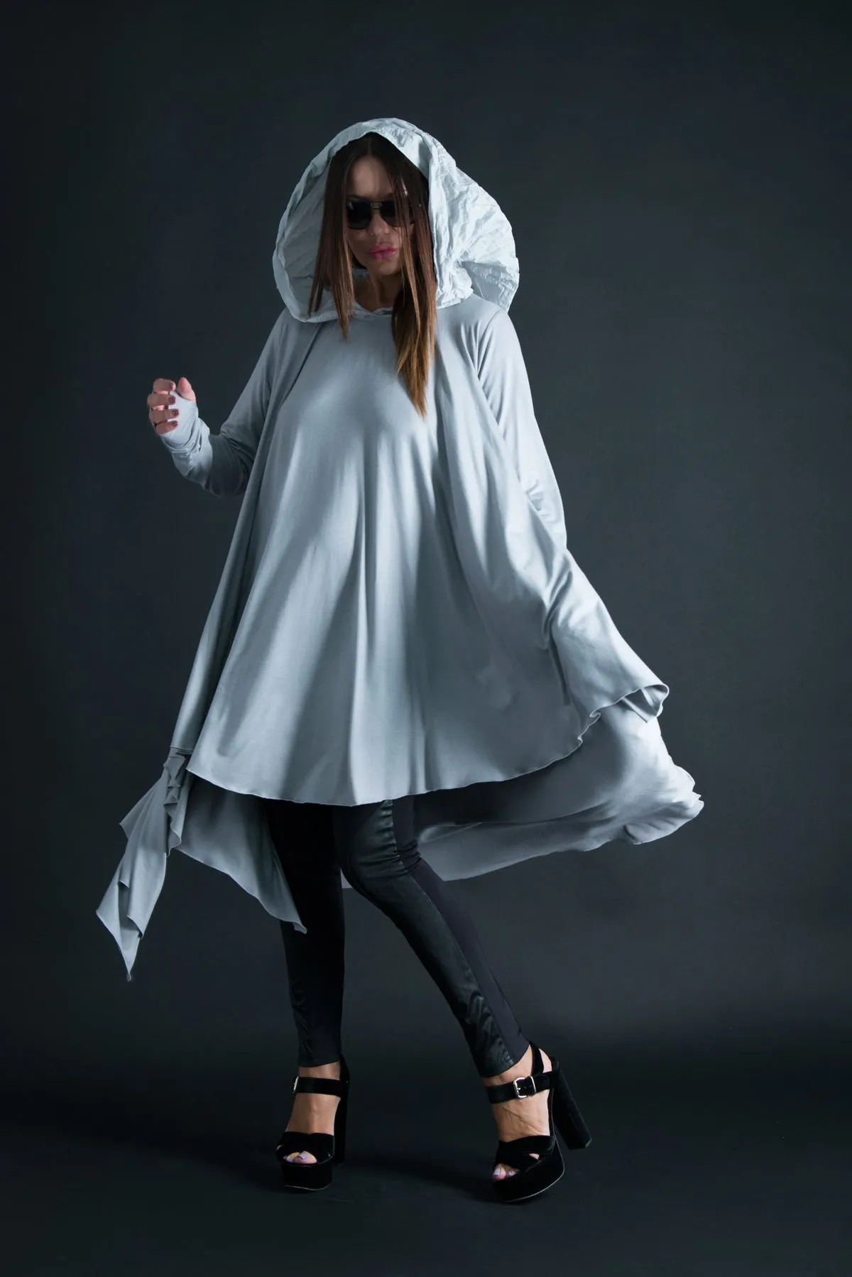 ANIE BLACK Hooded Tunic SALE