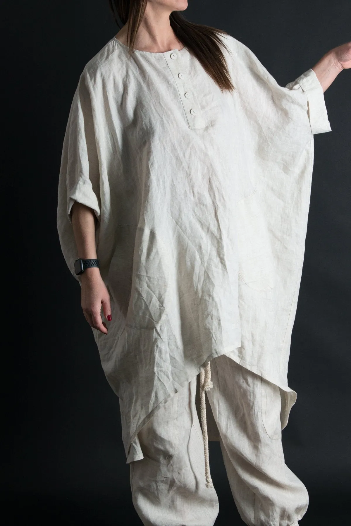 ANN Linen Maxi Tunic