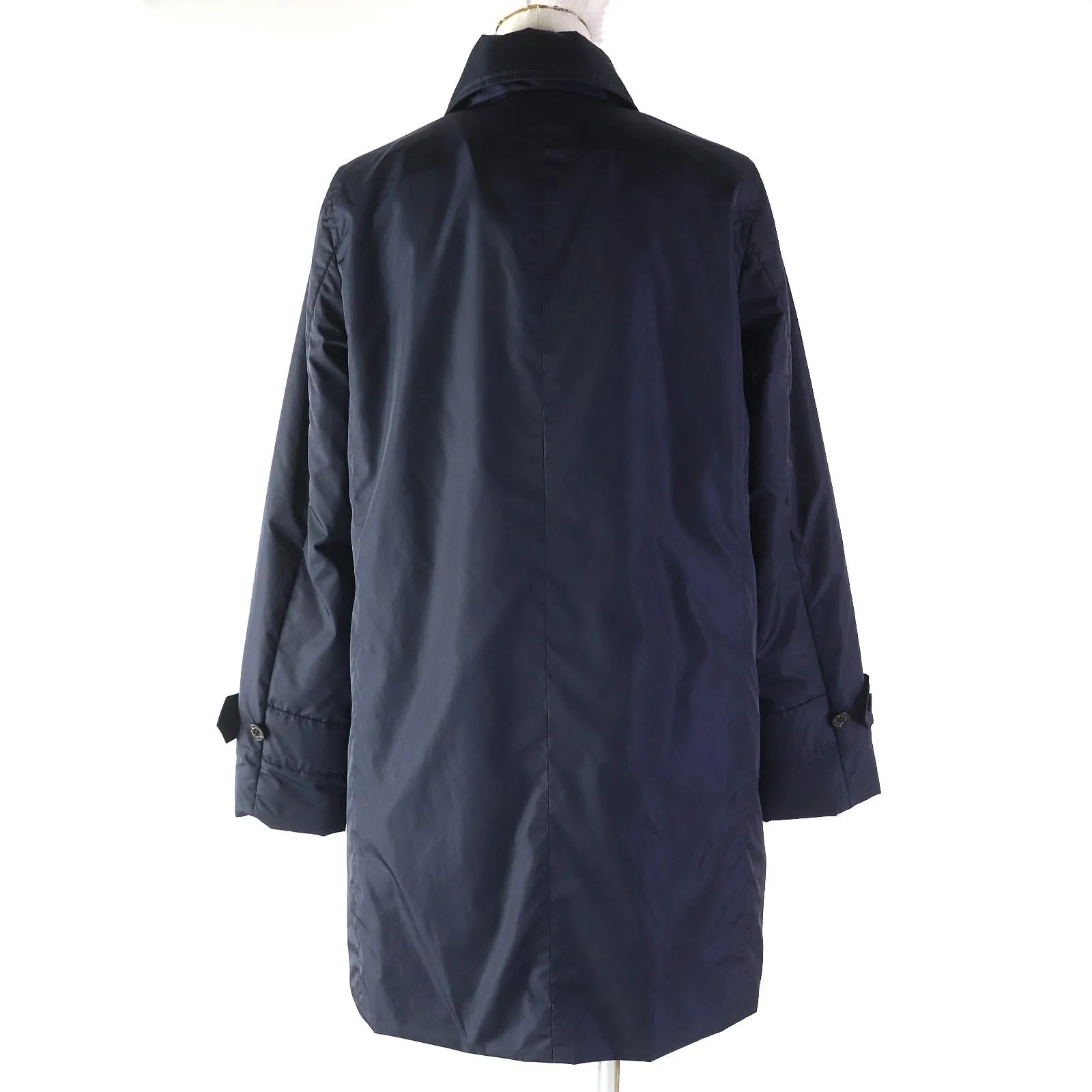 Aquascutum Zebra Print Nylon Coat Navy S Women