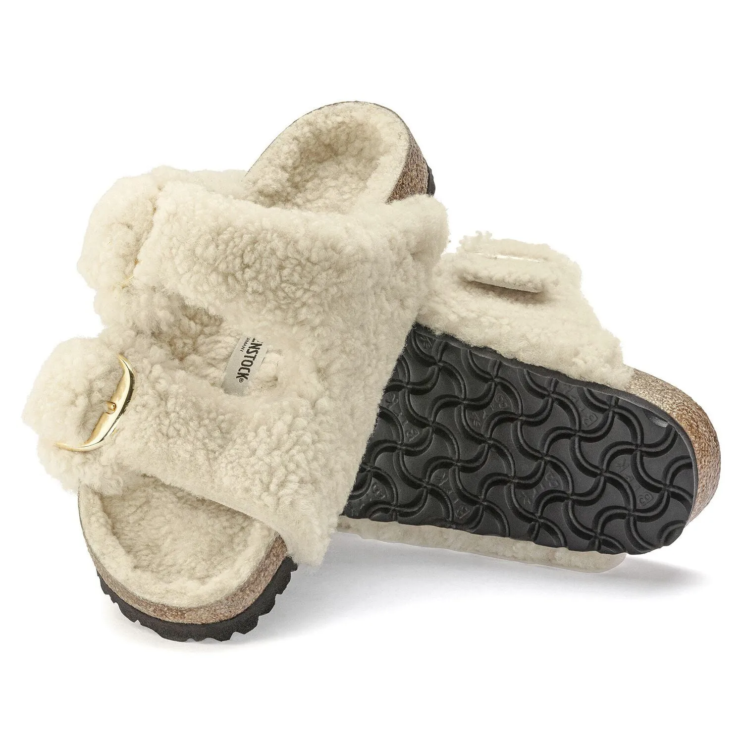 Arizona Big Buckle Shearling - Teddy Eggshell