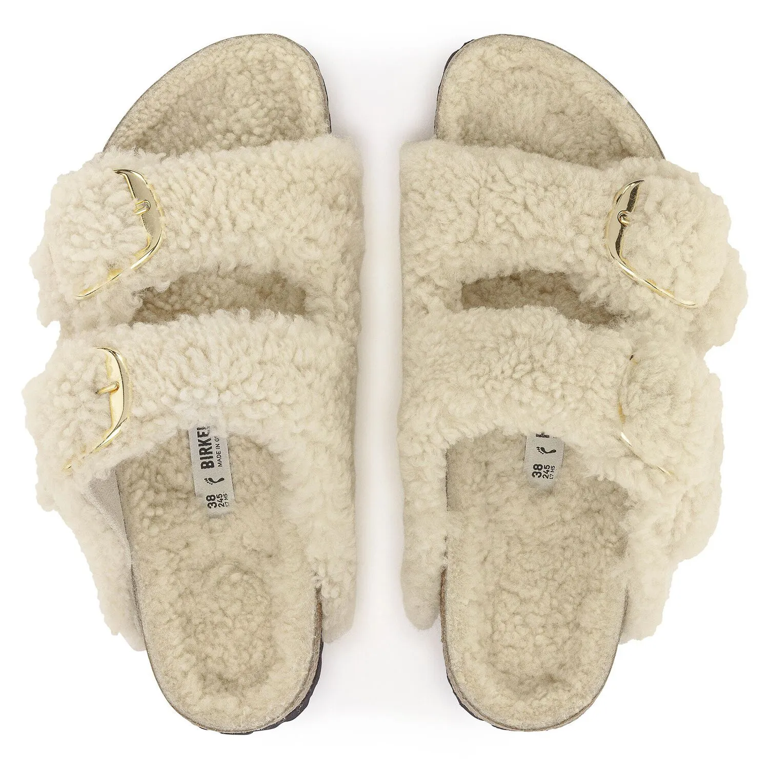 Arizona Big Buckle Shearling - Teddy Eggshell