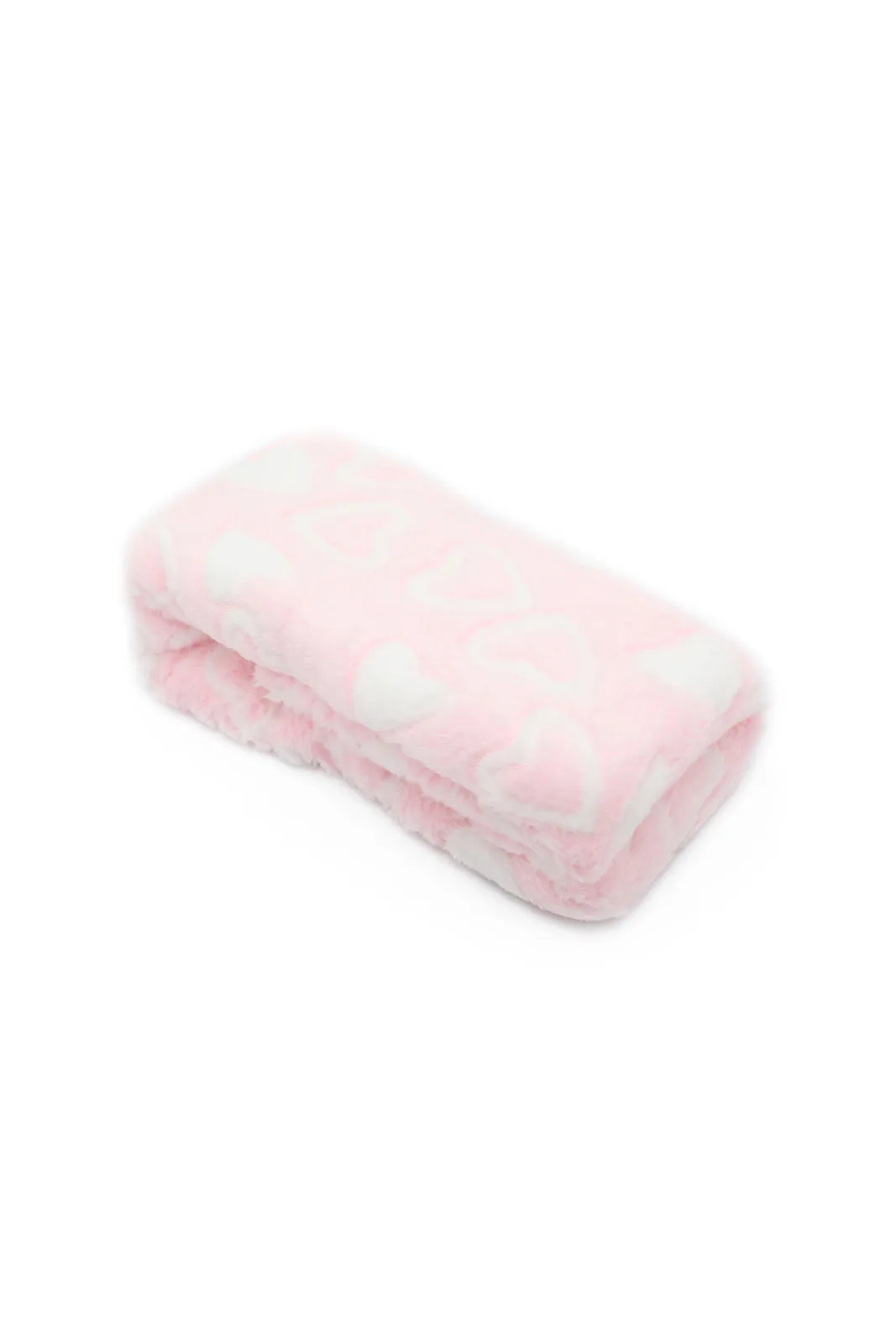 Babies Pink And White Blanket With Teddy Bear Gift Set (2 Piece)