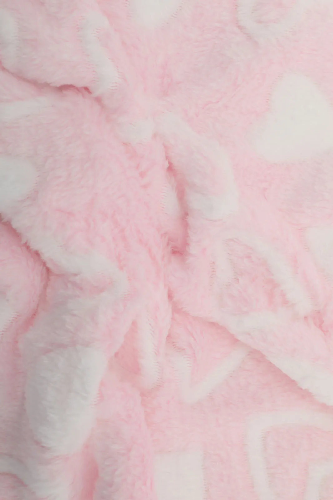 Babies Pink And White Blanket With Teddy Bear Gift Set (2 Piece)