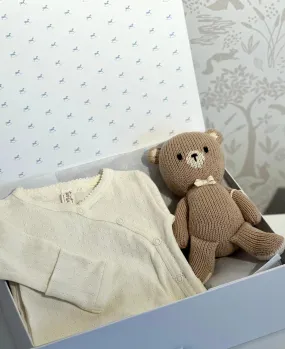 Baby gift set Babygrow & Bear - Neutral