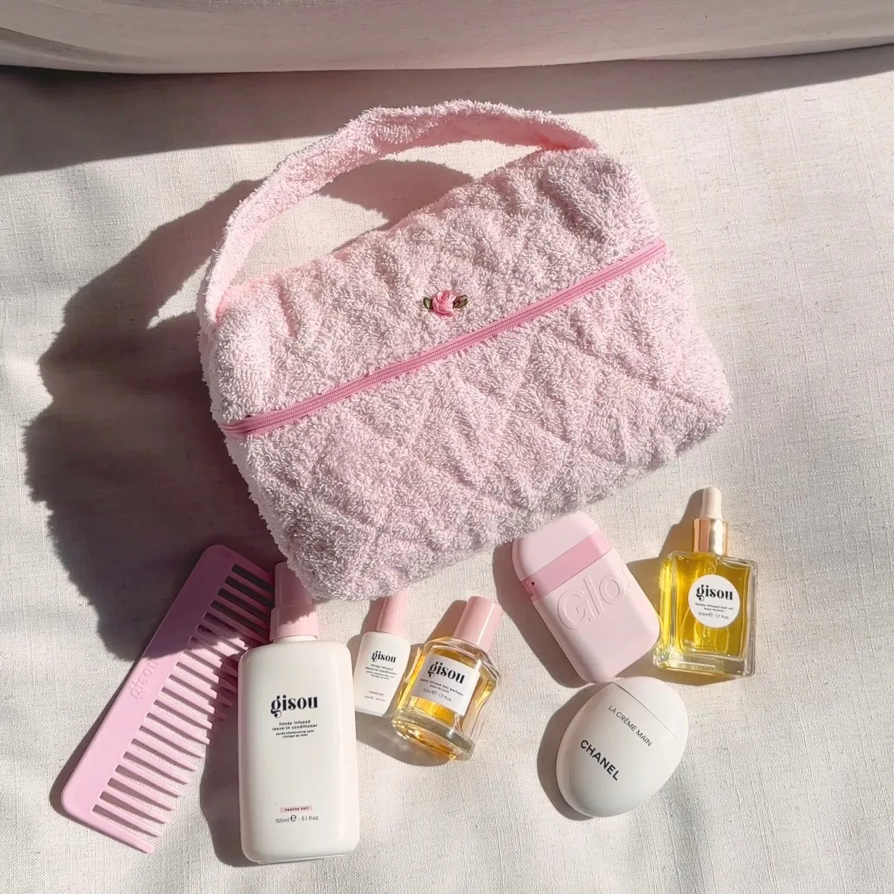 BABY PINK TEDDY HANDBAG