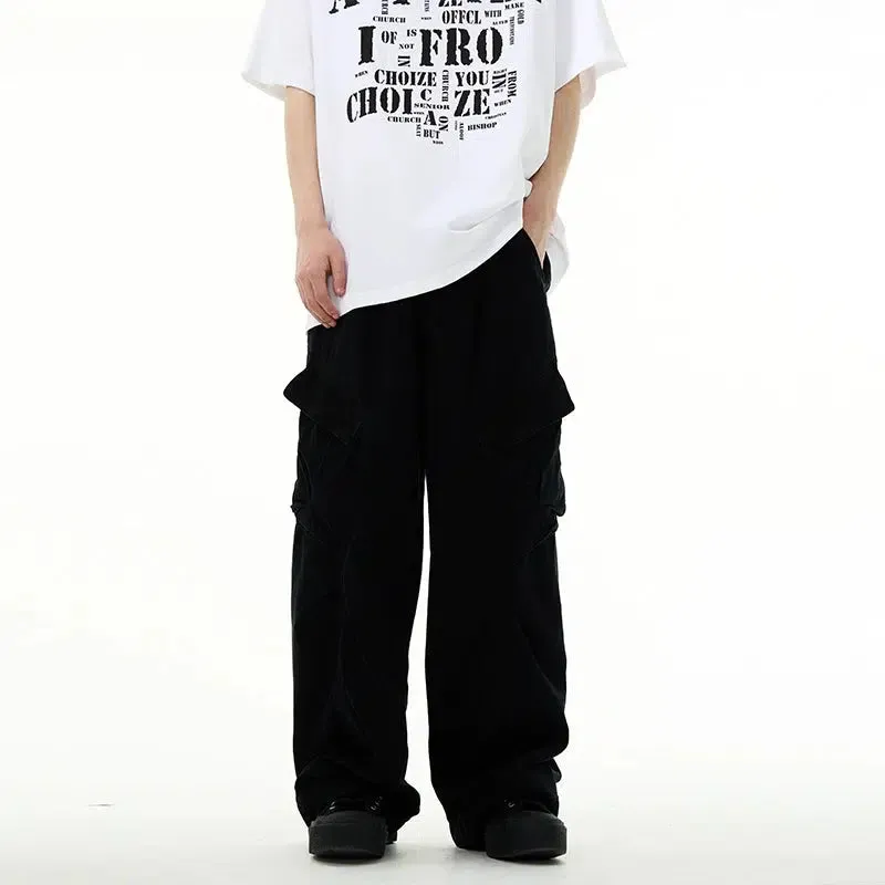 Baggy Straight-leg Cargo Pants