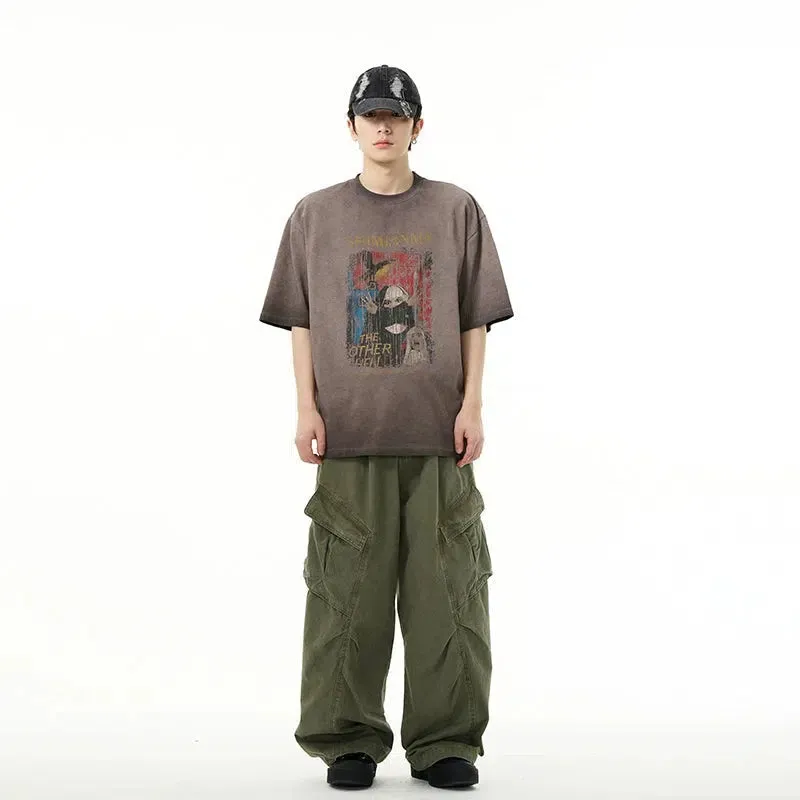 Baggy Straight-leg Cargo Pants