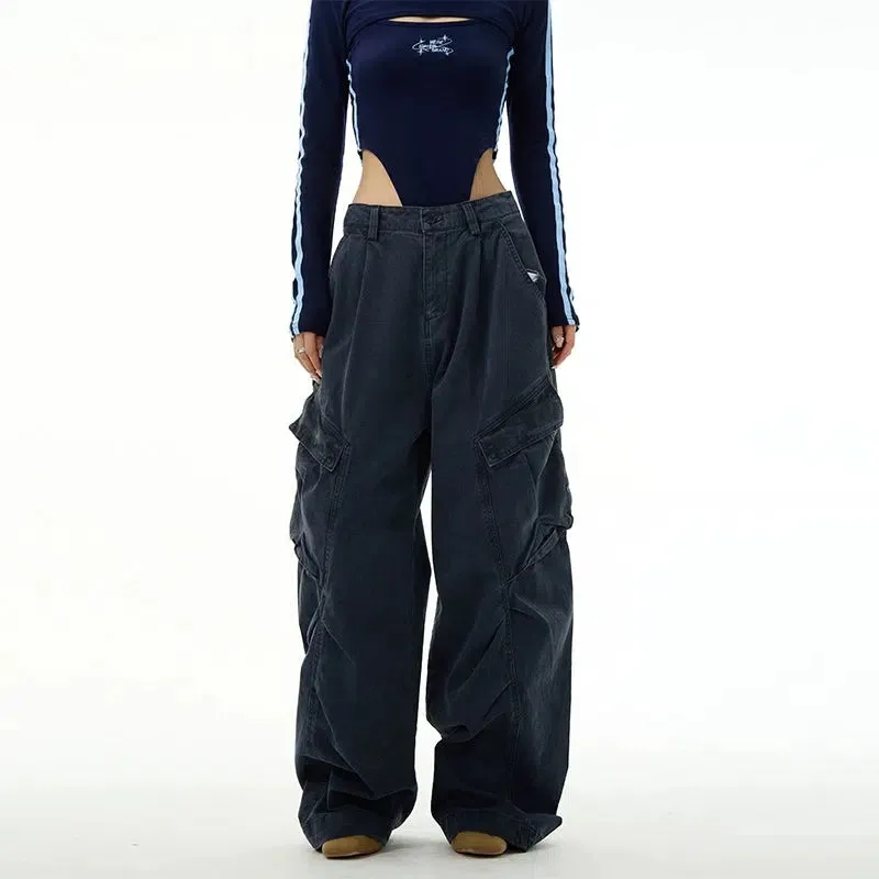 Baggy Straight-leg Cargo Pants