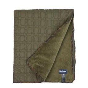 Barbour Dog Bone Quilted Blanket Dark Olive