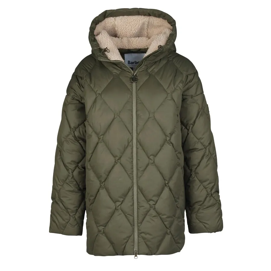 Barbour Womens Aster Quilted Jacket Deep Olive