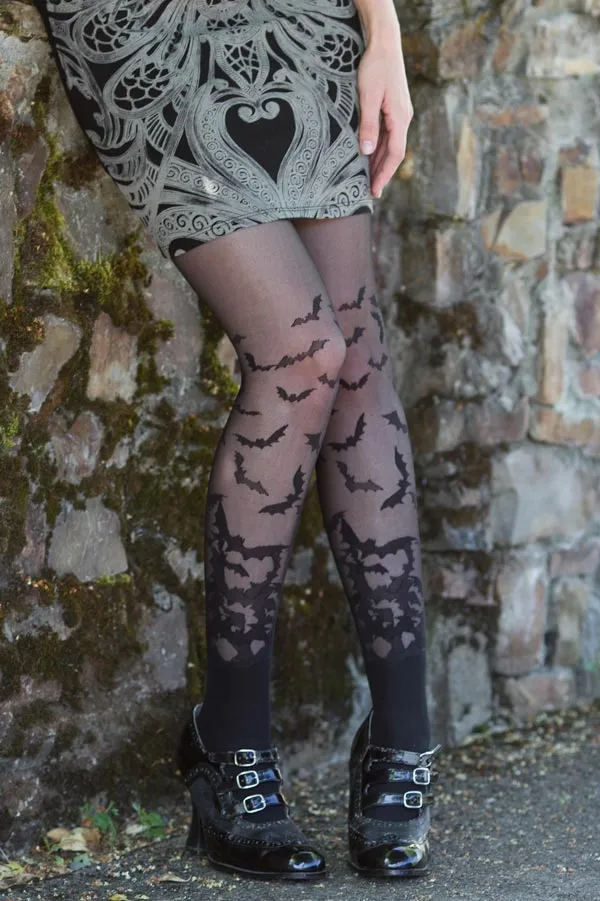 Bat Wing Sheer Tights