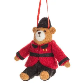 Bear in Uniform Felt Ornament