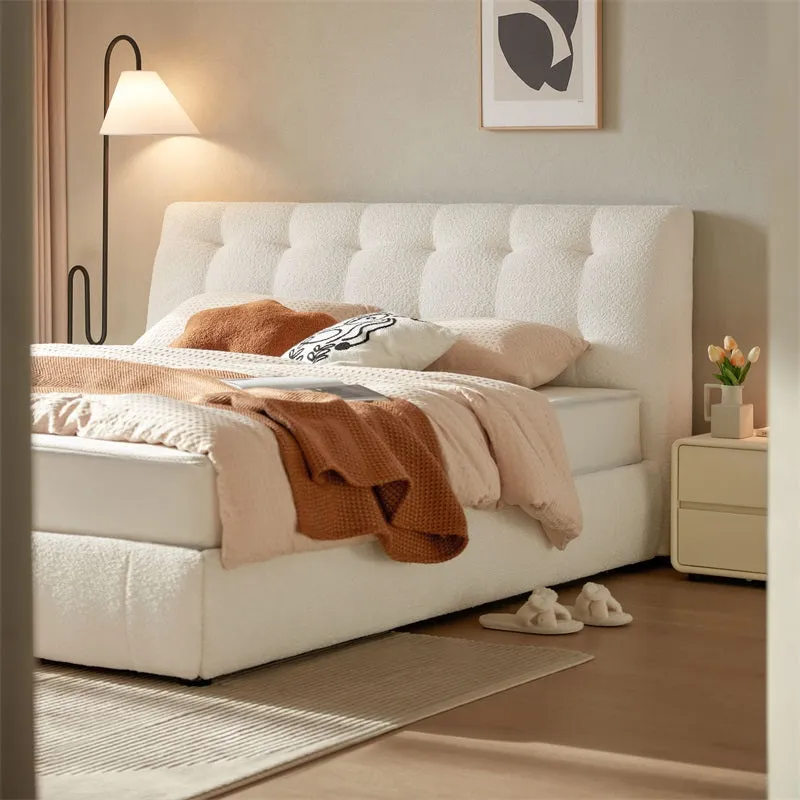 BELLA Teddy Velvet Queen Bed