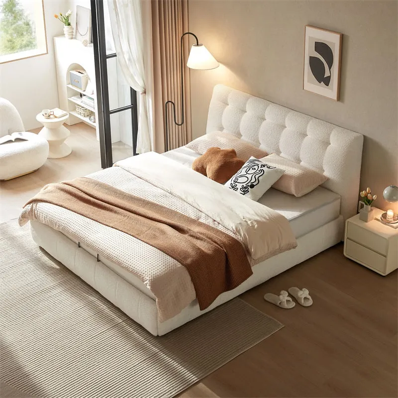 BELLA Teddy Velvet Queen Bed