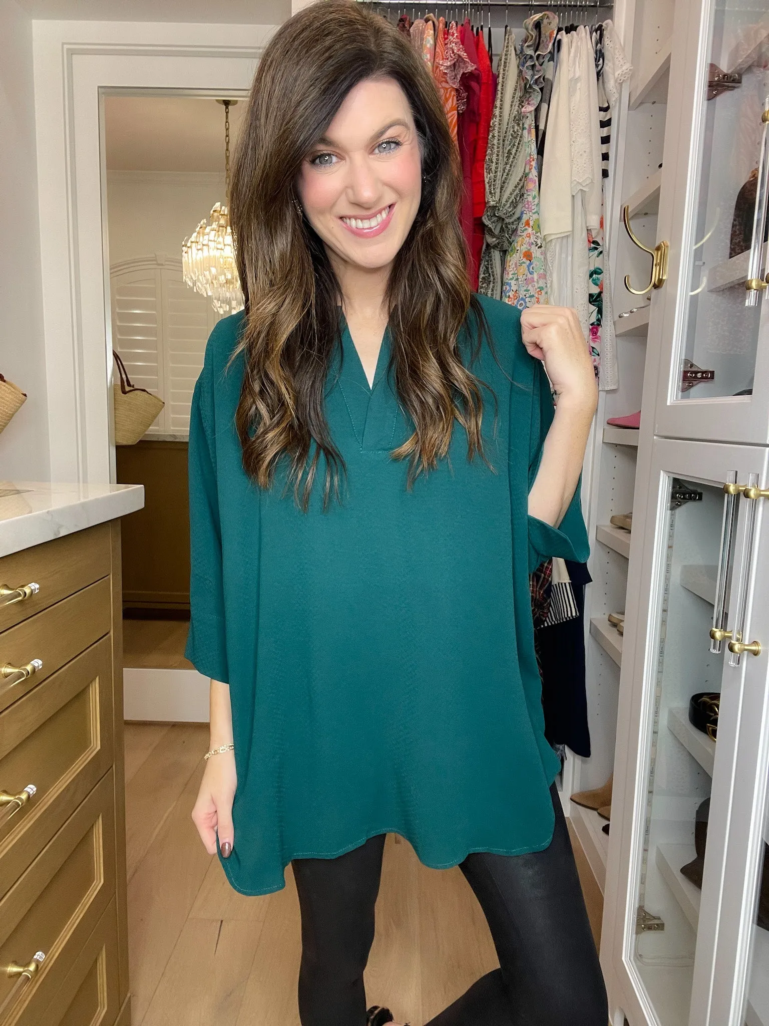 *BELLES & DOORBUSTER* Good Tidings Tunic in Forest Green *FINAL SALE*