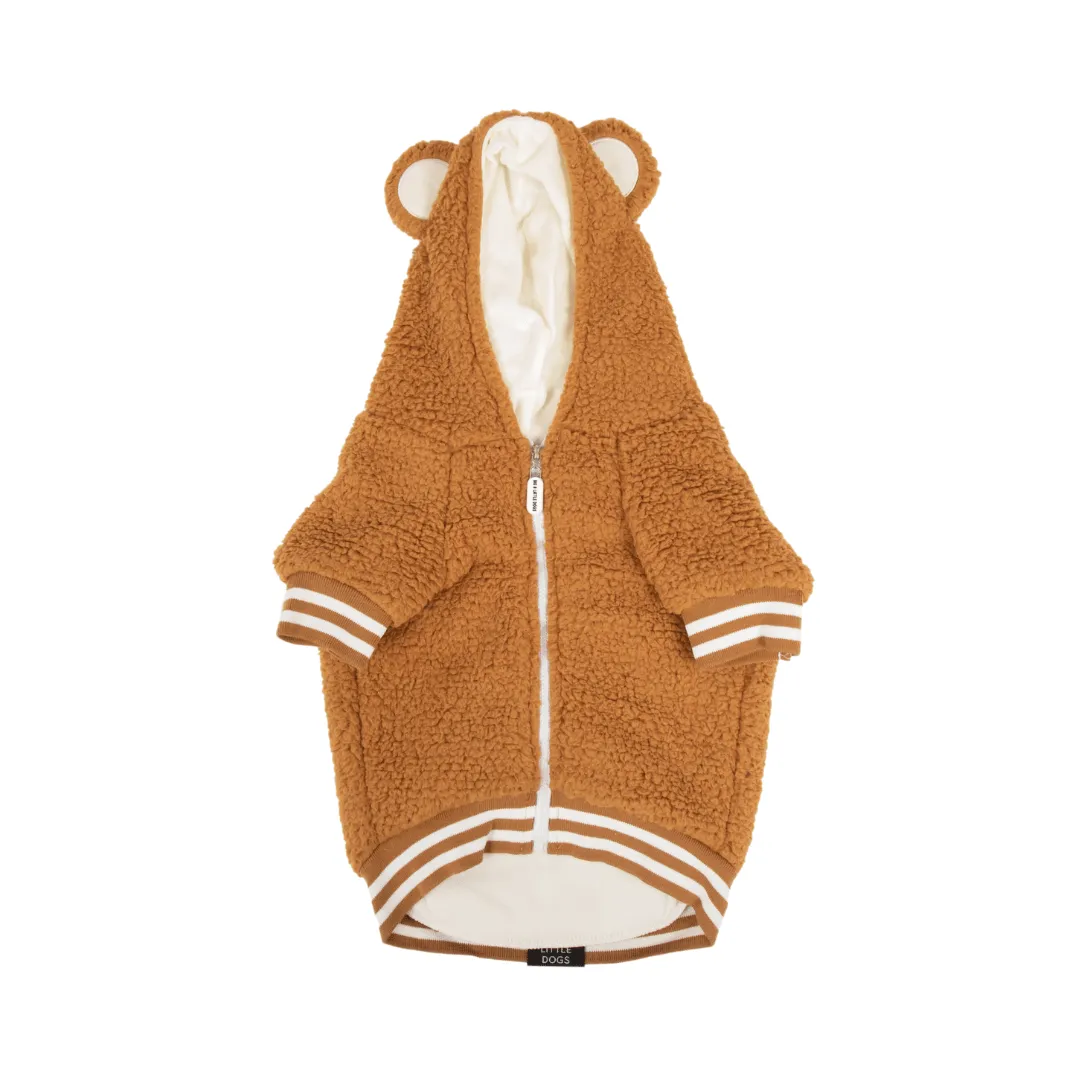 Big & Little Dogs Caramel Teddy Hoddie Dog Jumper