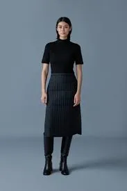 Black Anja Quilted Skirt