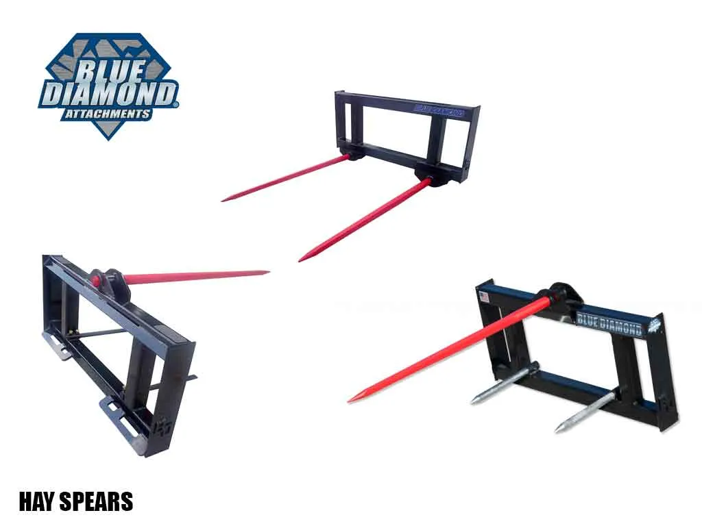 BLUE DIAMOND hay spear for skid steer