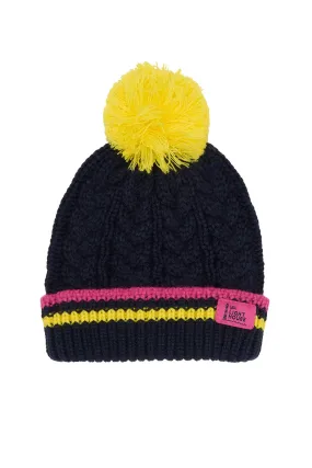 Bobbie Bobble Hat - Navy Lemon