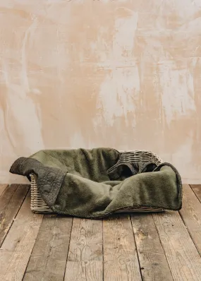 Bone Dog Blanket in Dark Olive