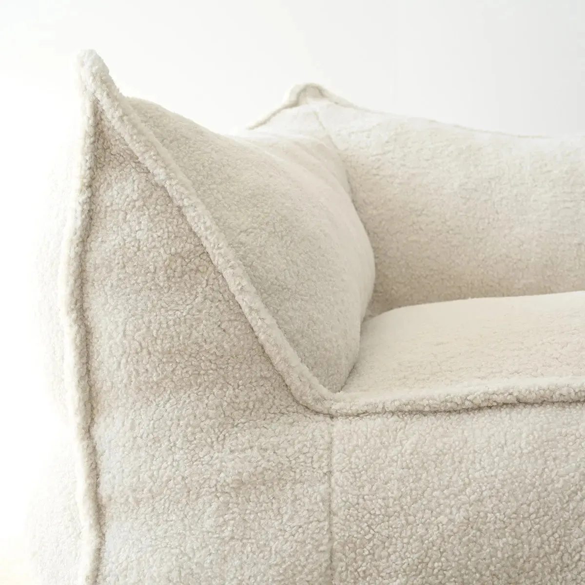 Boring Upholstered Teddy Fabric Bean Bag Chair