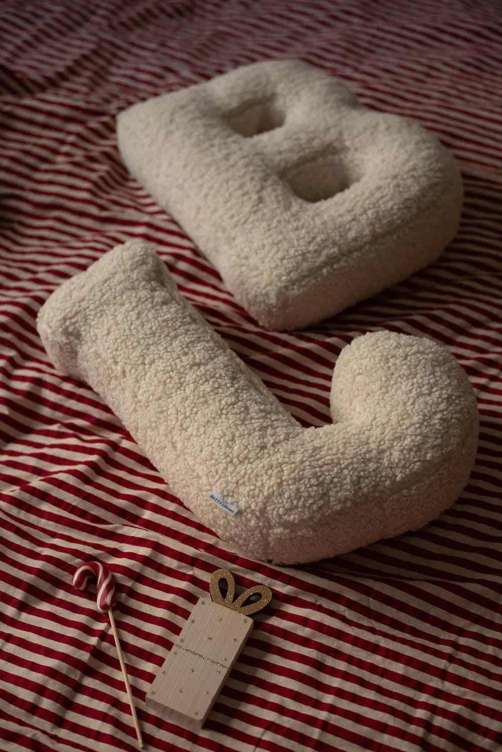 Boucle Letter Cushion & | Teddy Letter Cushion