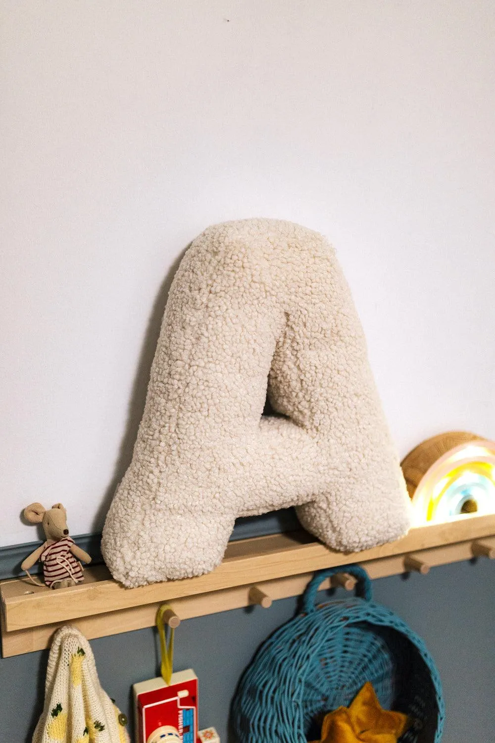 Boucle Letter Cushion & | Teddy Letter Cushion