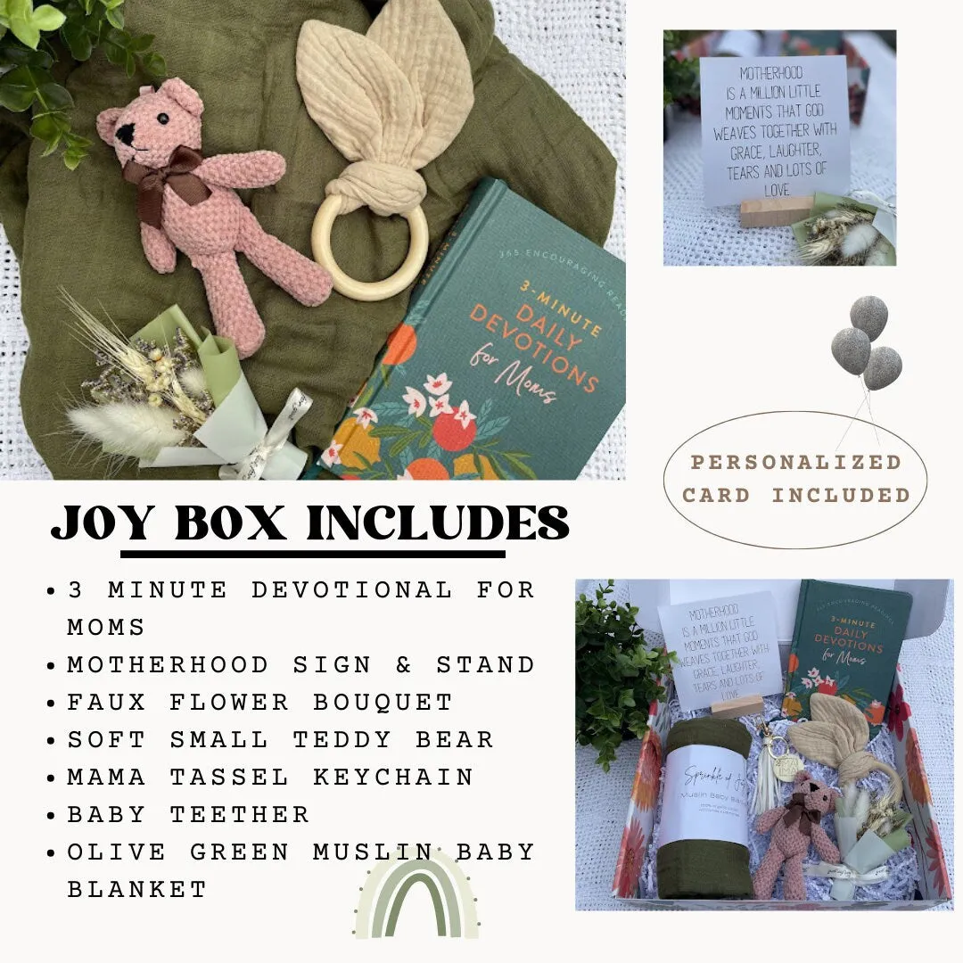 Box of Joy Motherhood Gift Box, New Mom Giftbox, Mom and Baby Neutral Gift, Expectant Mom Gift, Baby Shower Gift, Girl or Boy Gift, Mama