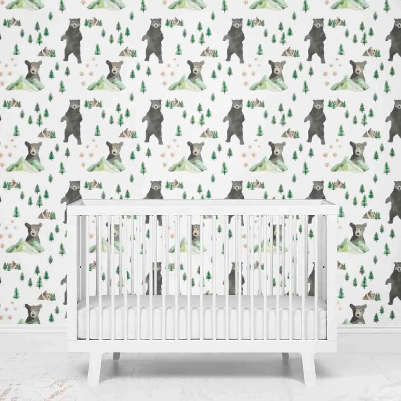 Brody's Bear & Mountain Adventure Removable Wallpaper