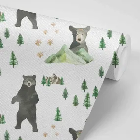 Brody's Bear & Mountain Adventure Removable Wallpaper