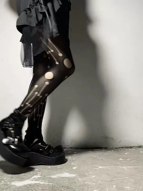 Broken shooting star tights