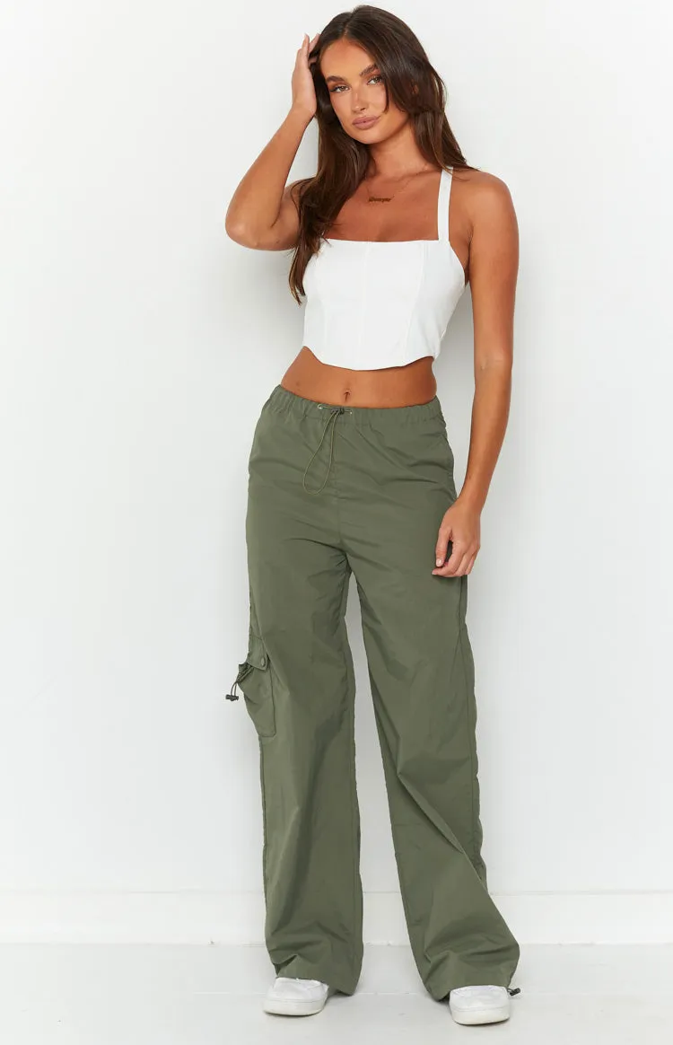 Bronx Khaki Drawcord Cargo Pants