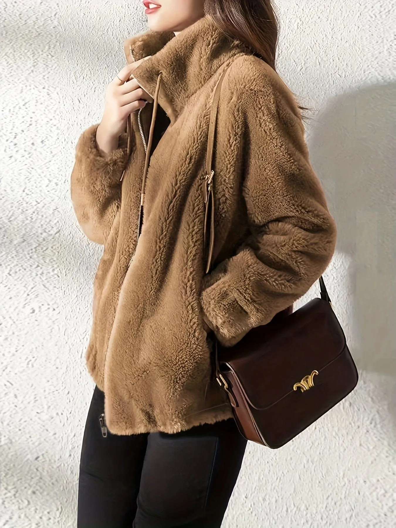 Brown Fleece Coat