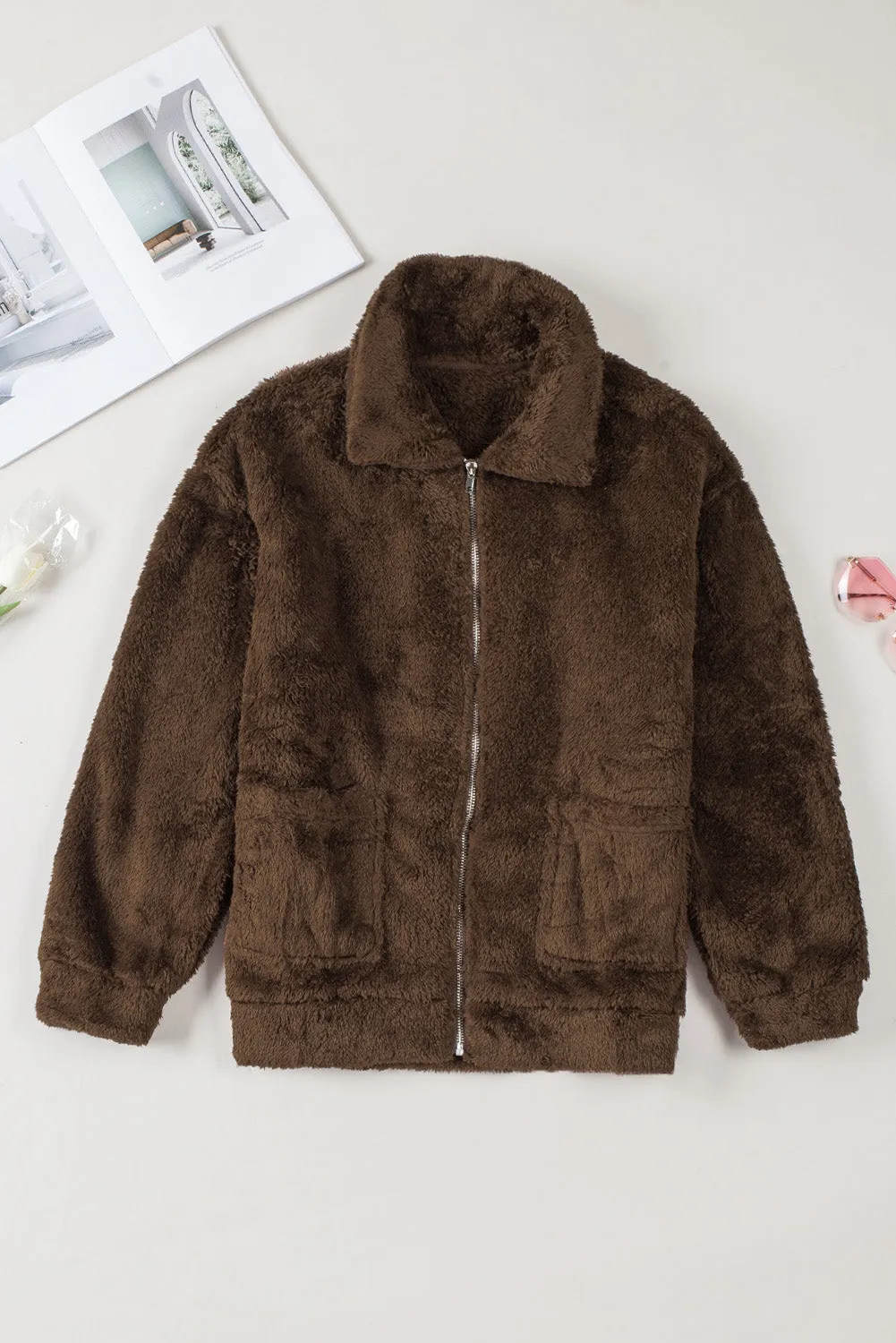 Brown Fleece Coat