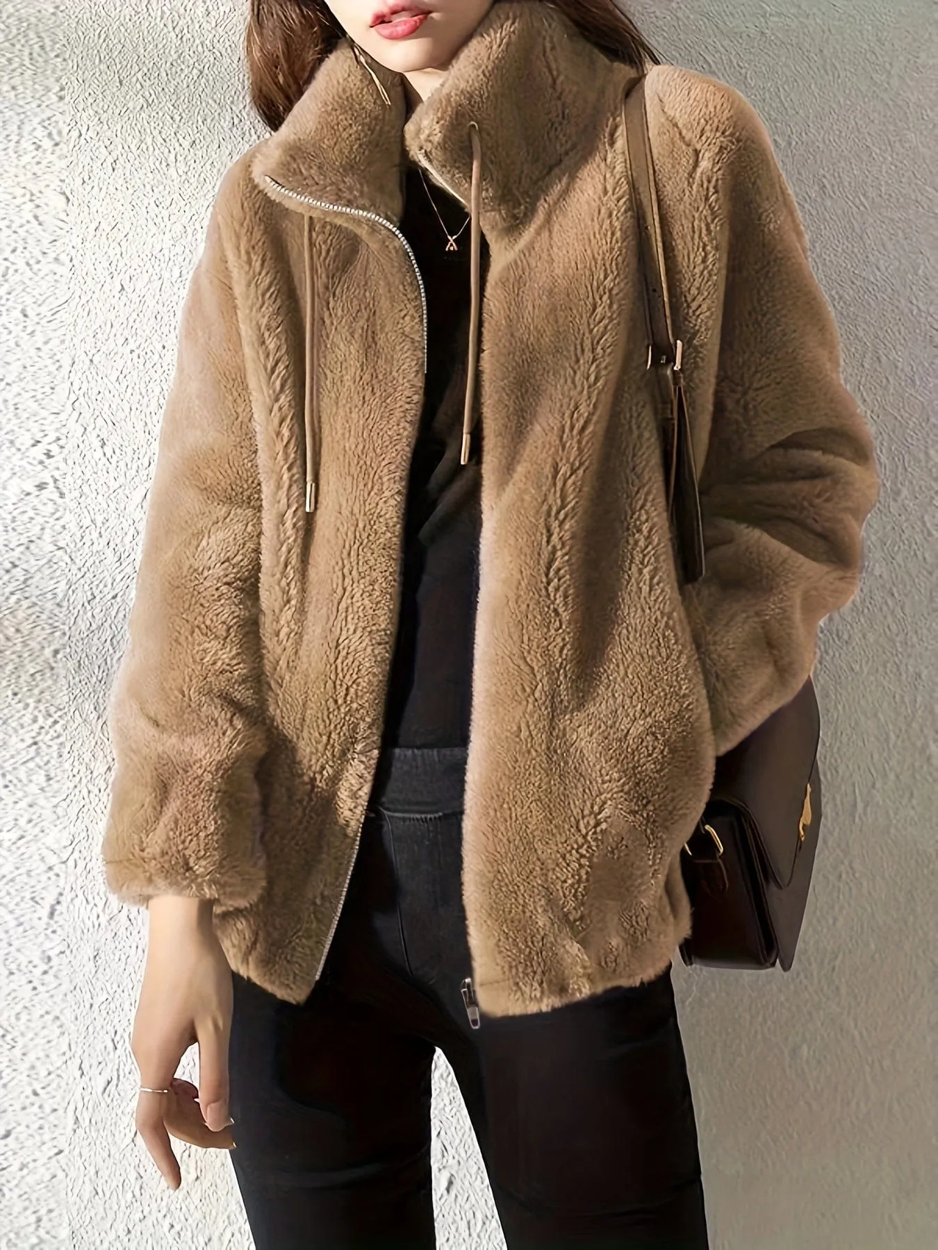 Brown Fleece Coat