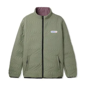 Butter Goods - Quilted Reversible Jacket Army/Berry