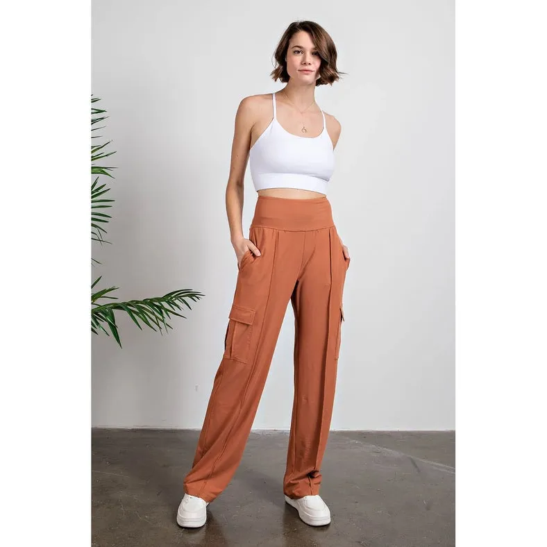 Butter Straight Leg Cargo Pants Desert Sun