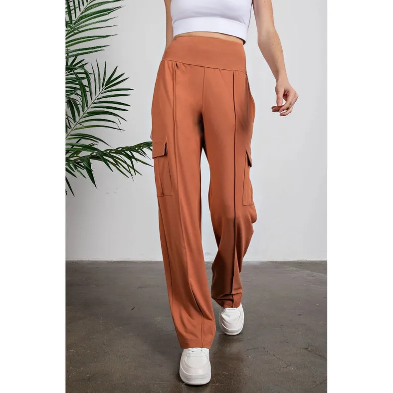 Butter Straight Leg Cargo Pants Desert Sun