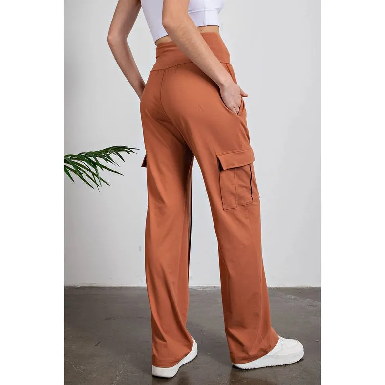 Butter Straight Leg Cargo Pants Desert Sun