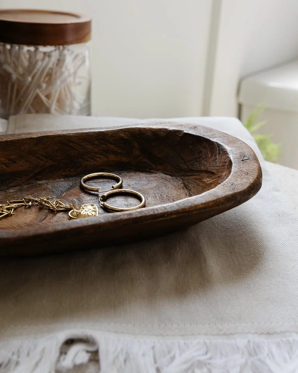 Camden Hand Carved Wood Bowl